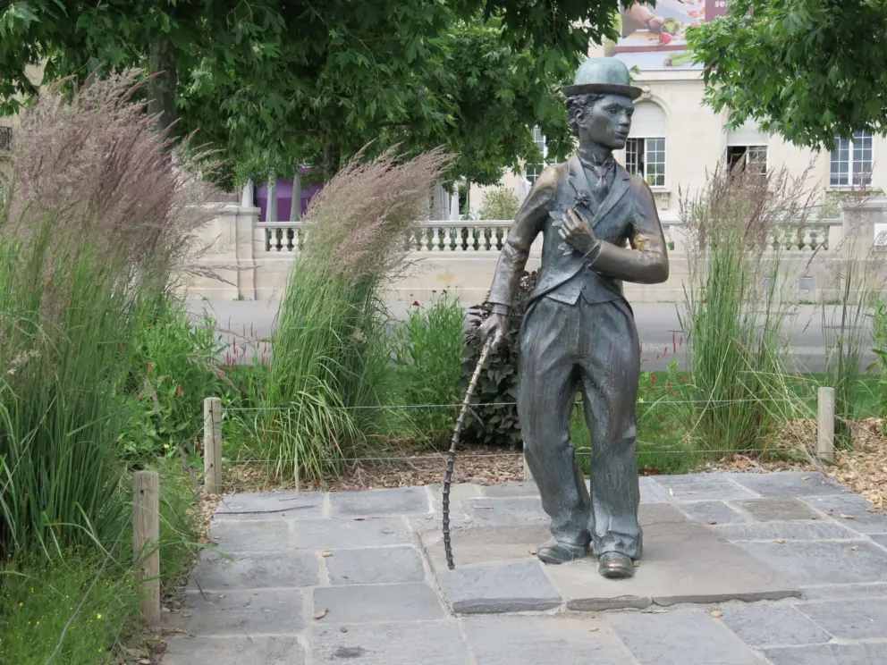 Charlie Chaplin sculpture at the waterfront. He spent the last 25 years of his life in Vevey.