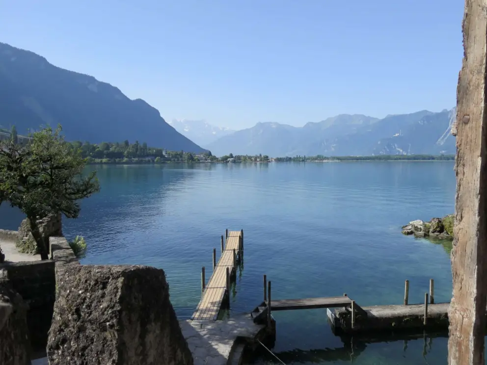 Dock and beautiful water. 