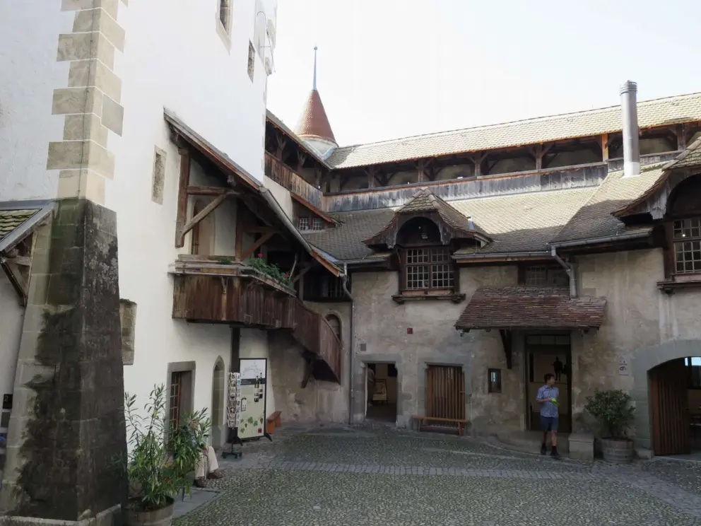 The courtyard. 