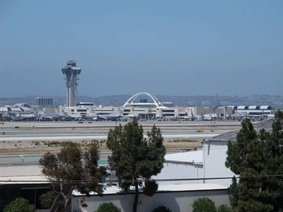 You can see the UFO-shaped Encounter Restaurant from up here.