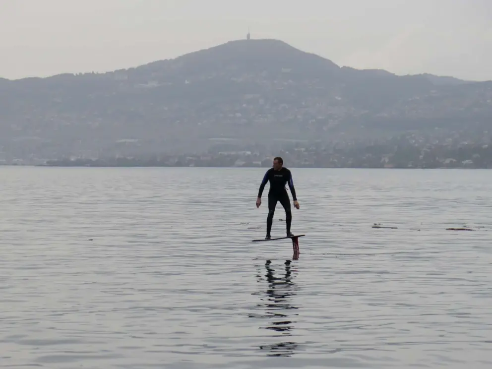 A foil surfer. 
