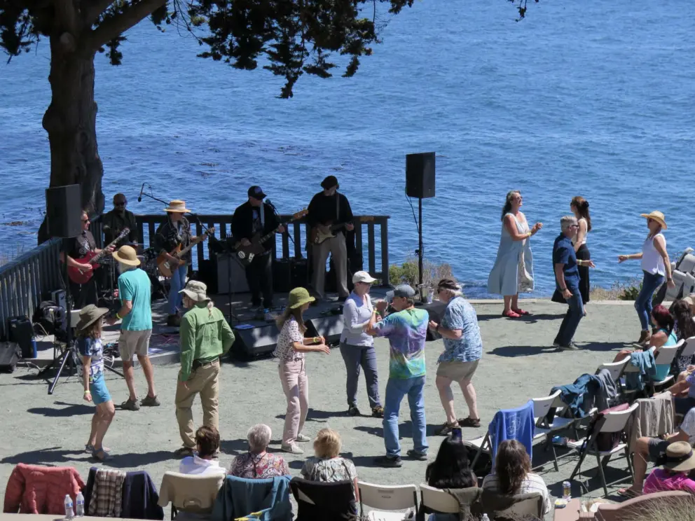 People dancing the afternoon away. 