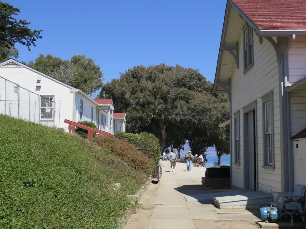 Walking around the lighthouse area during the concert. 