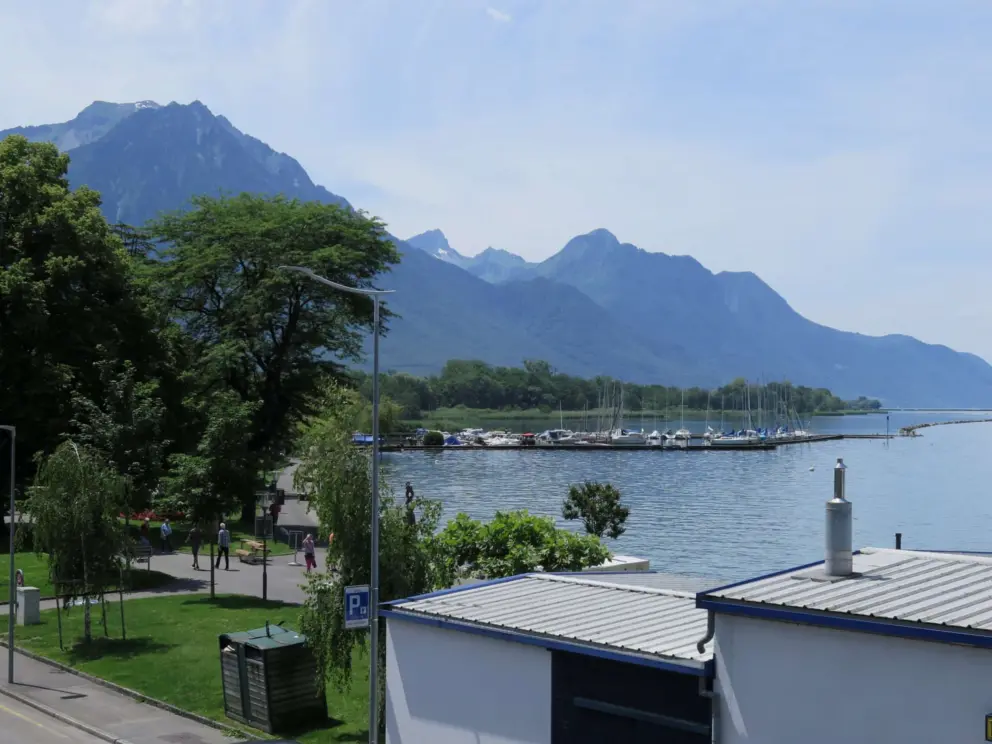 Looking toward the marina from Hotel du Port. 