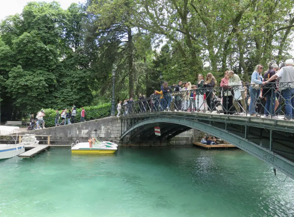 Lover's bridge is popular. 