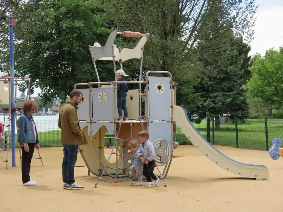 The toddler playground at Parc Charles Bosson. 
