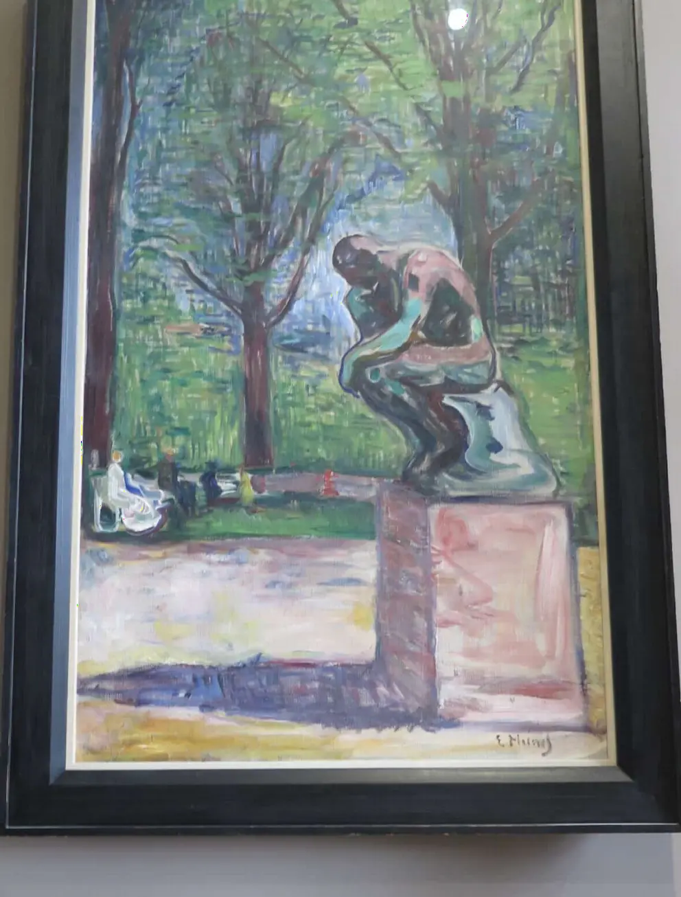 Rodin's Thinker, painting by Edvard Munch.