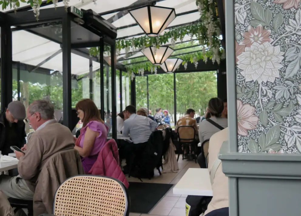 The lovely interior of Le Cafe du Musee.