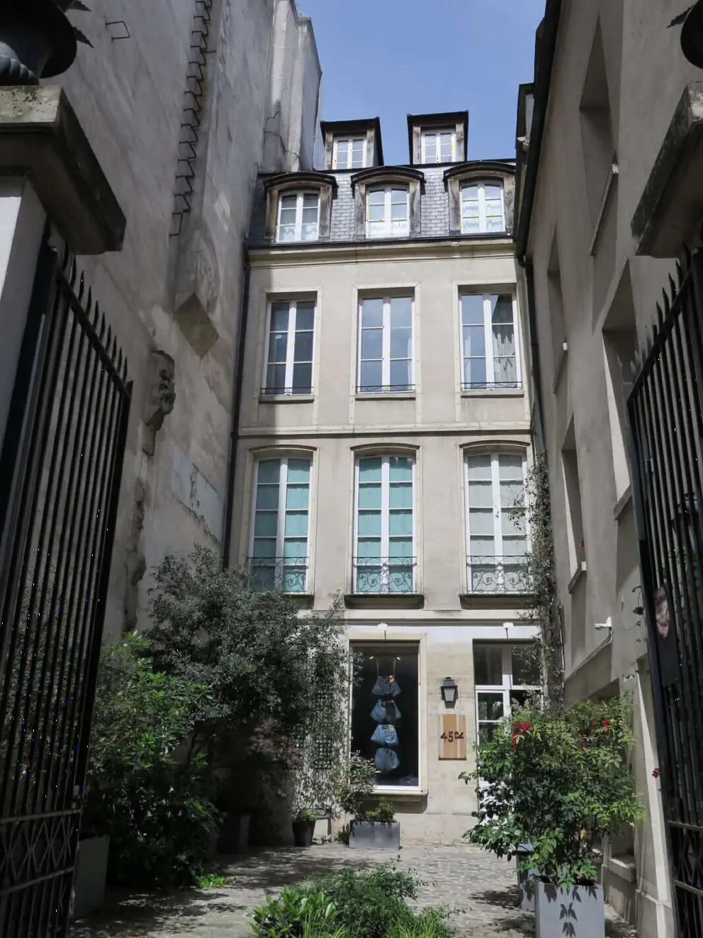 A courtyard. 