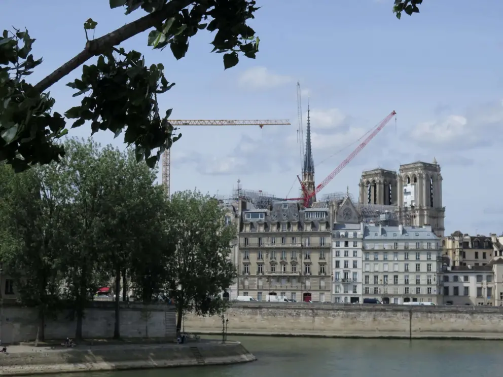 The restoration of Notre Dame Cathedral. 