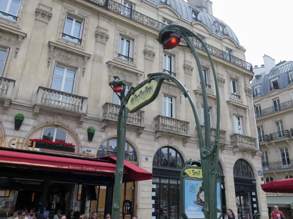 Gothic metro station at Saint-Michel. 