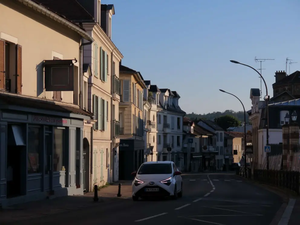 Hilly, winding Rue de Versailles is a charming street. 
