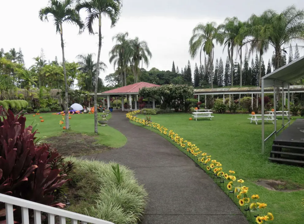 Pumpkin Patch event, and sheltered walkways in the distance.