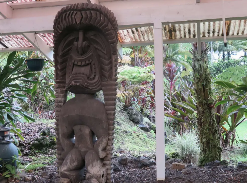 Polynesian god statue.