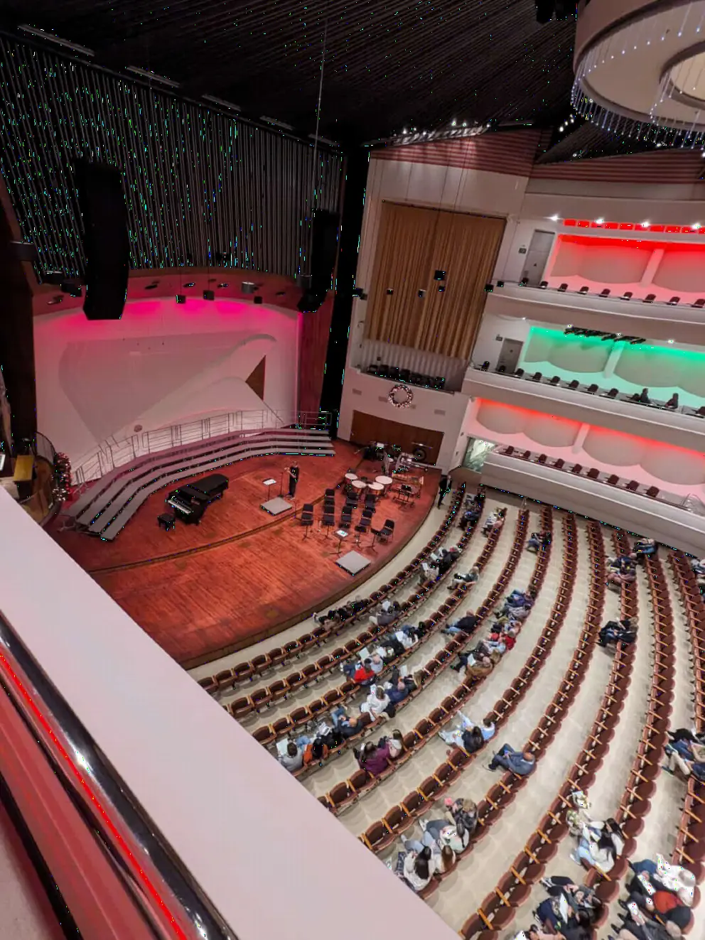 The beautiful concert hall, from above. 
