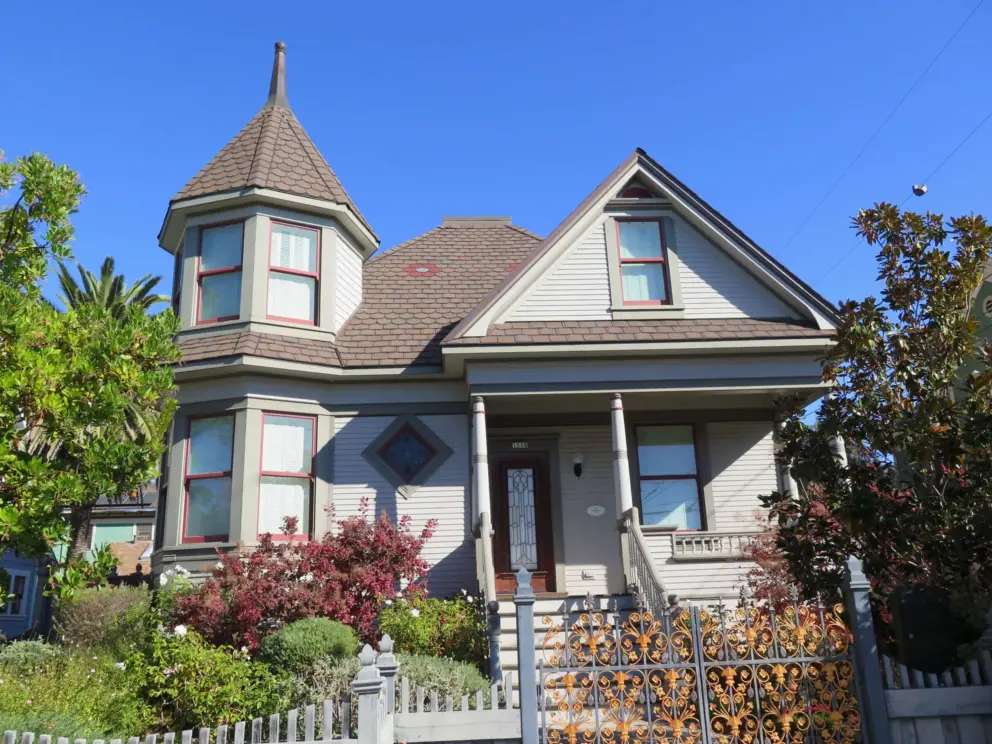 A lovely home on Broad Street, with a turret. 