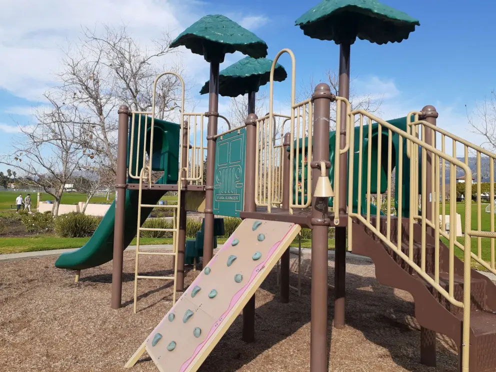 The playground is cute. 