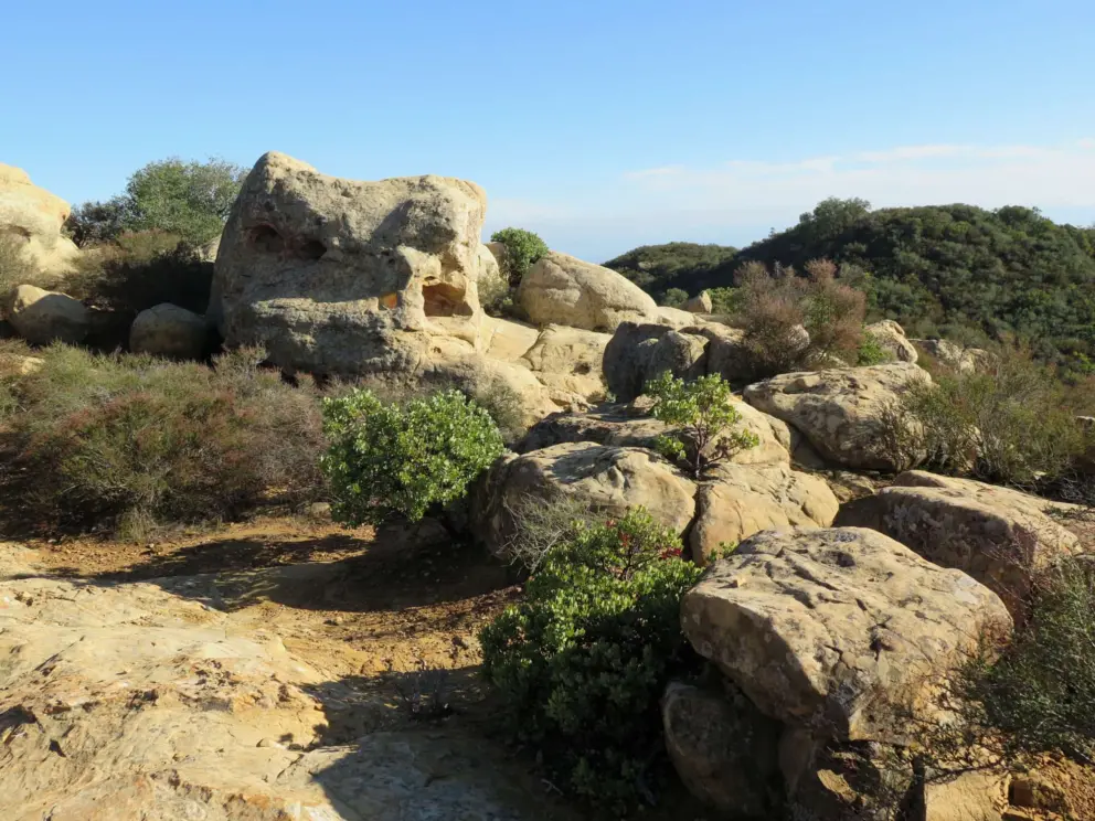 Boulders of all shapes. 