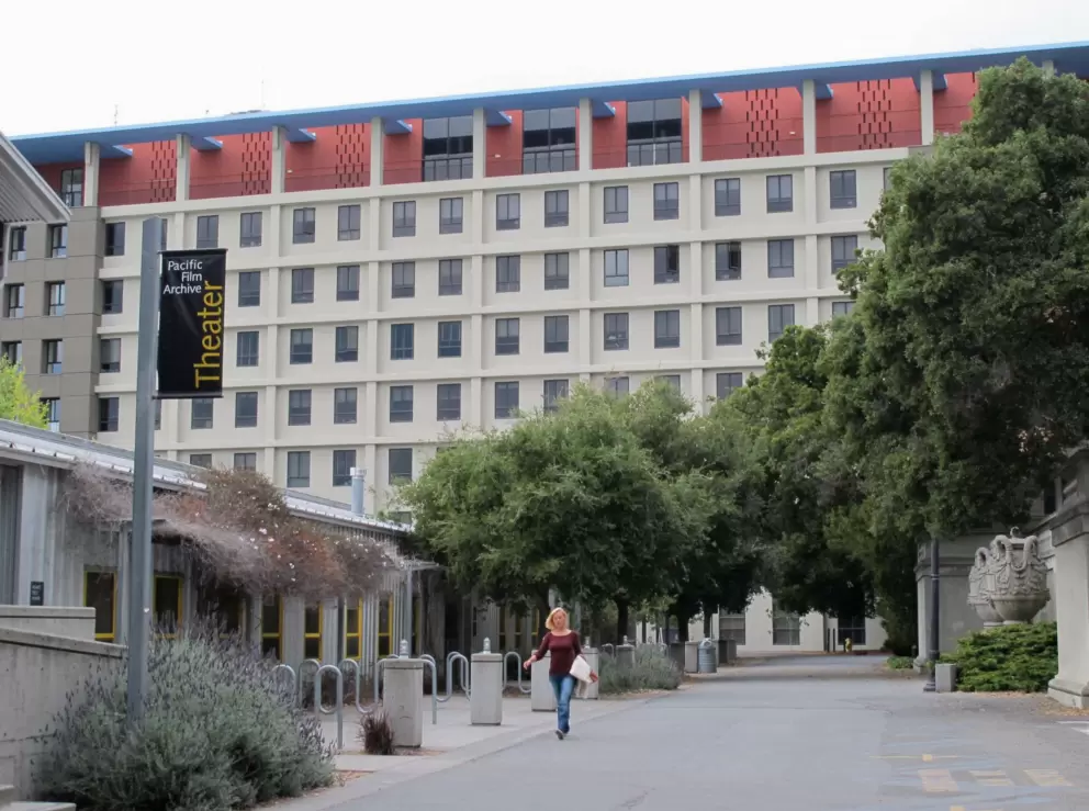 A modern-style building, the Hearst Field Annex.