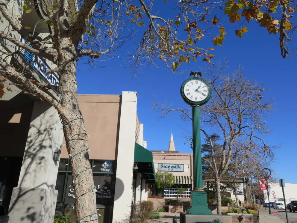 Clock on Branch Street. 