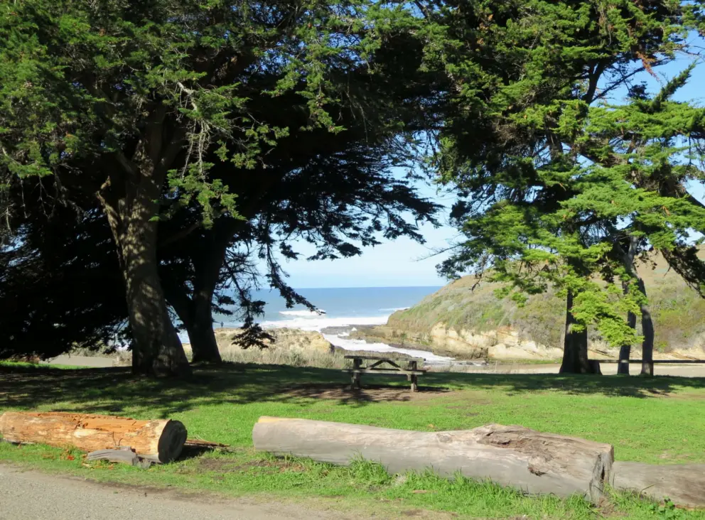 Picnic table by the parking lot, near the Pecho ranch house- you can use it before or after your hike!