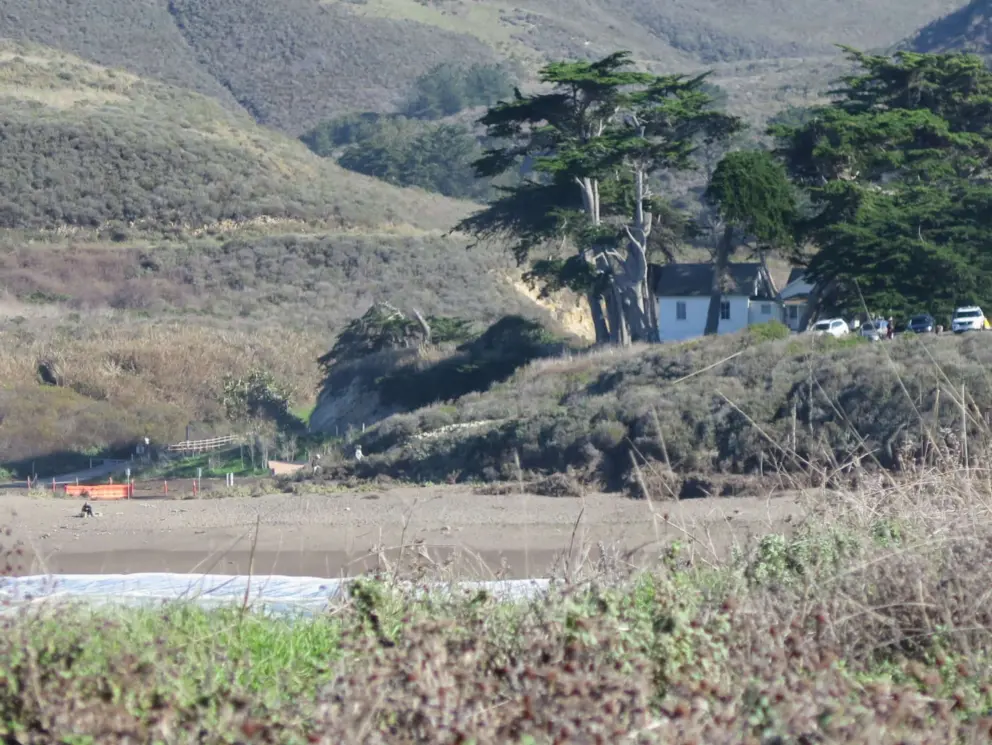 Pecho family ranch house, as seen from the Bluff Trail. 
