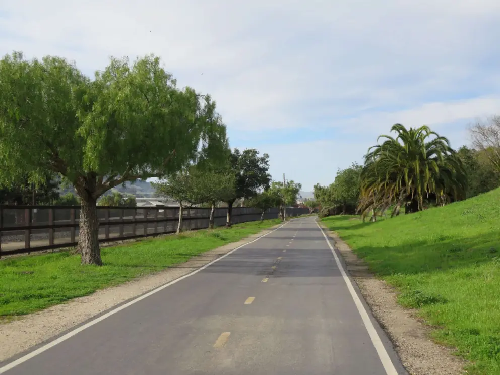 A stretch of the bike path near Bushnell Street. 