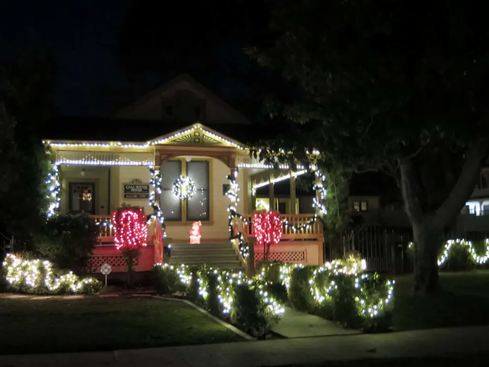 Cute little house on Vine Street during the Vine Street Christmas Victorian Showcase event. 
