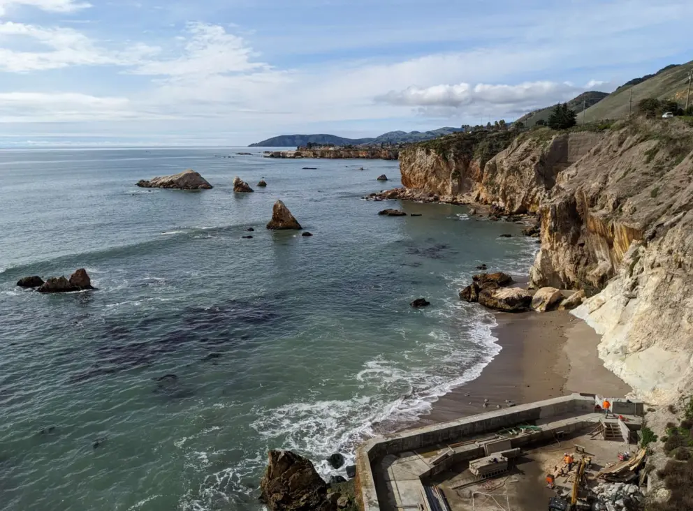 The wonderful sea stacks you see from near Ventana Grill.