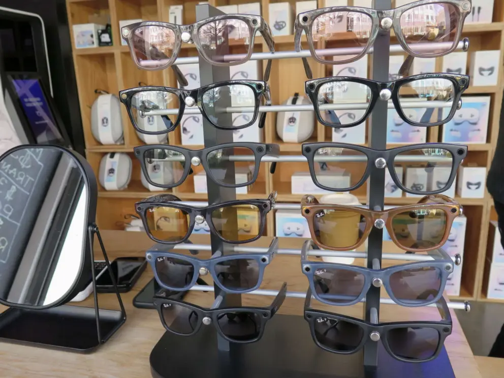 Rayban glasses by Meta. 