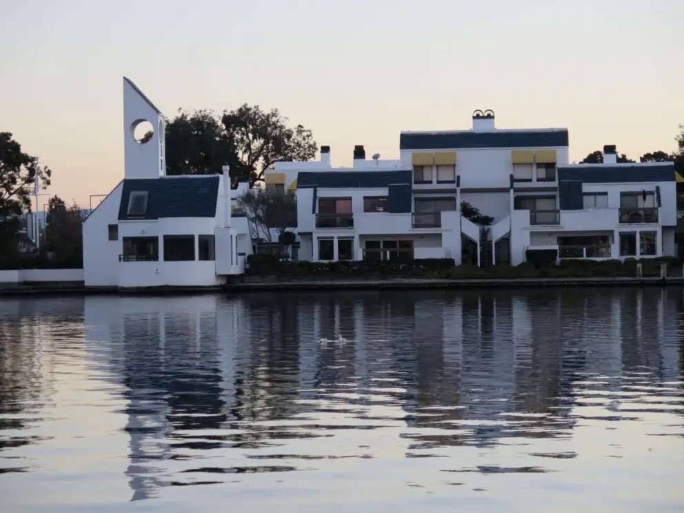 Condos across the lagoon.