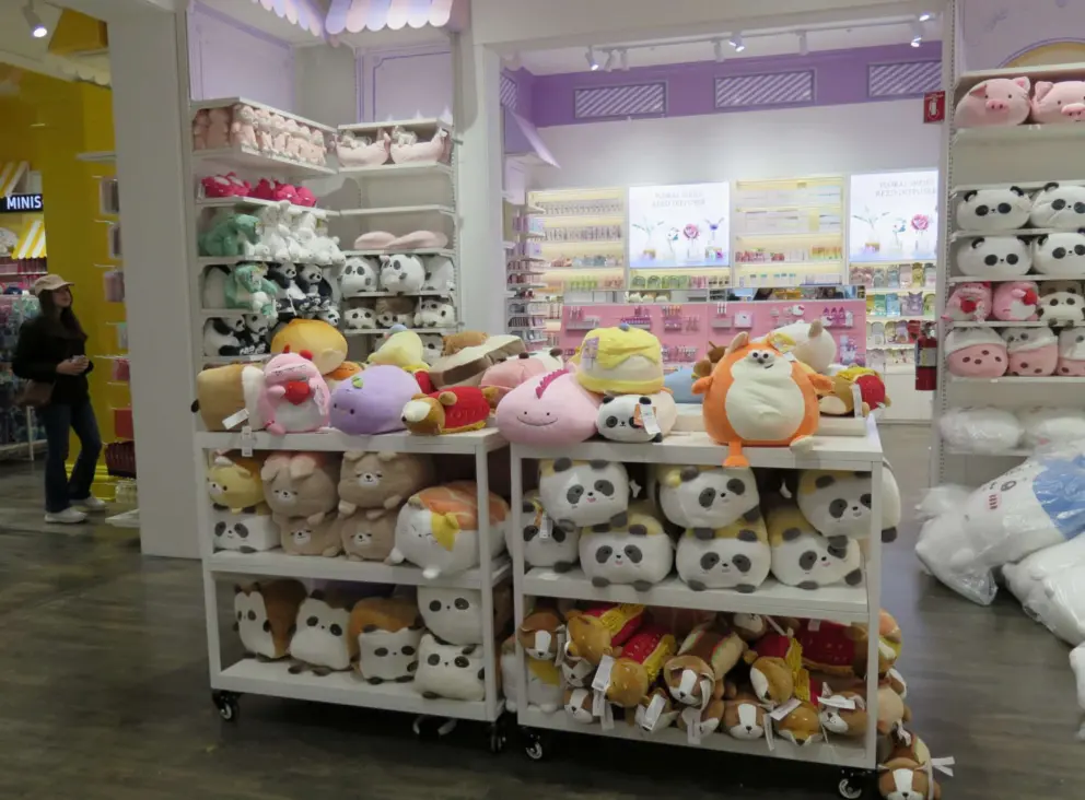Stuffies in the Miniso market. 