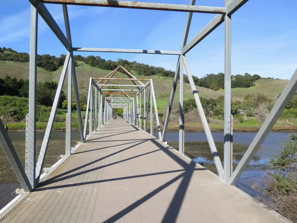 The walkway over the creek. You can smell the nearby Avila sewer plant unfortunately.