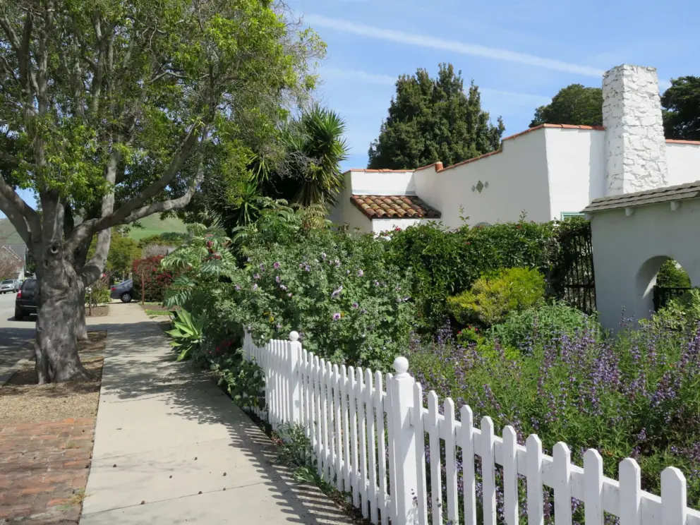 White picket fence. 