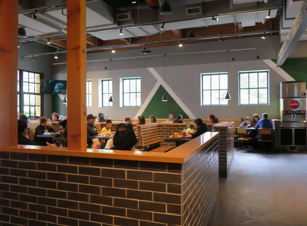Inside Shake Shack. 