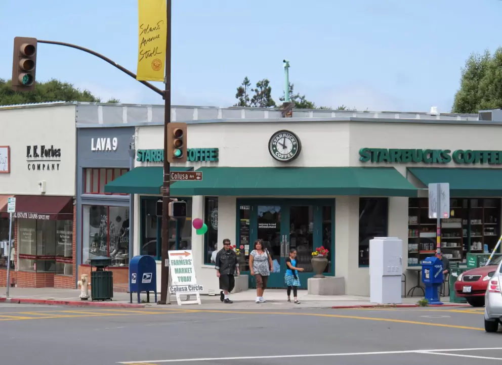 Corner of Colusa Avenue and Solano Avenue.