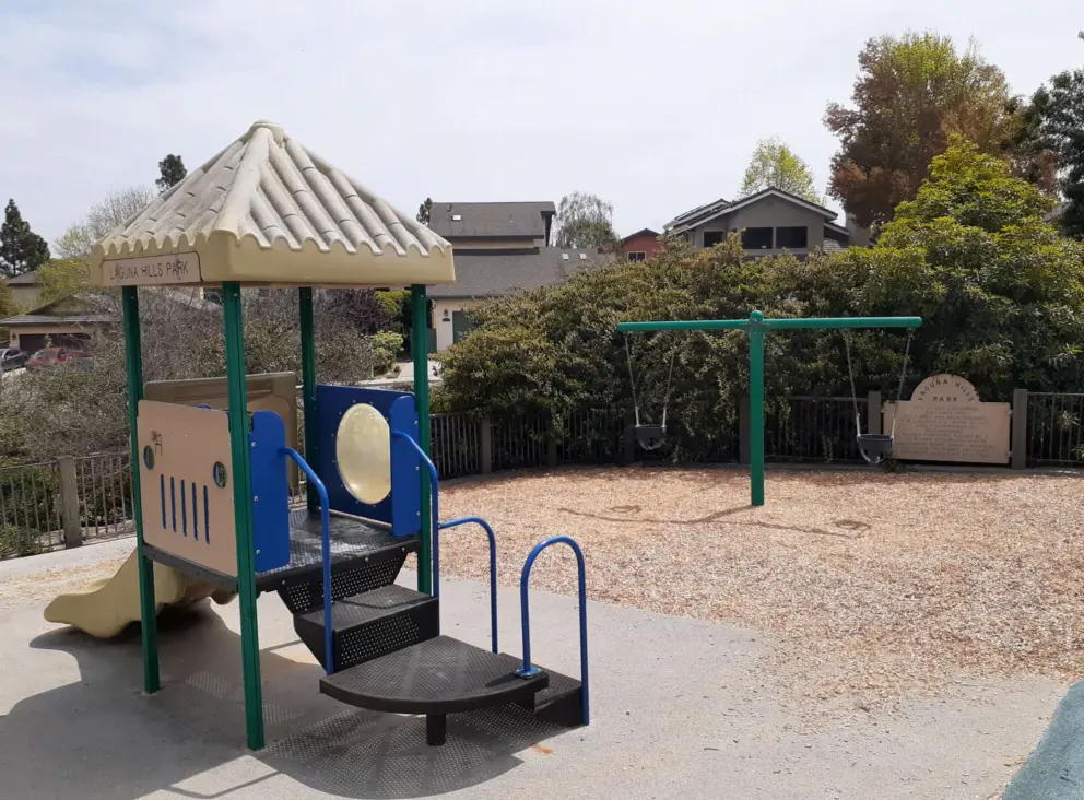 Toddler playground and baby swings. 