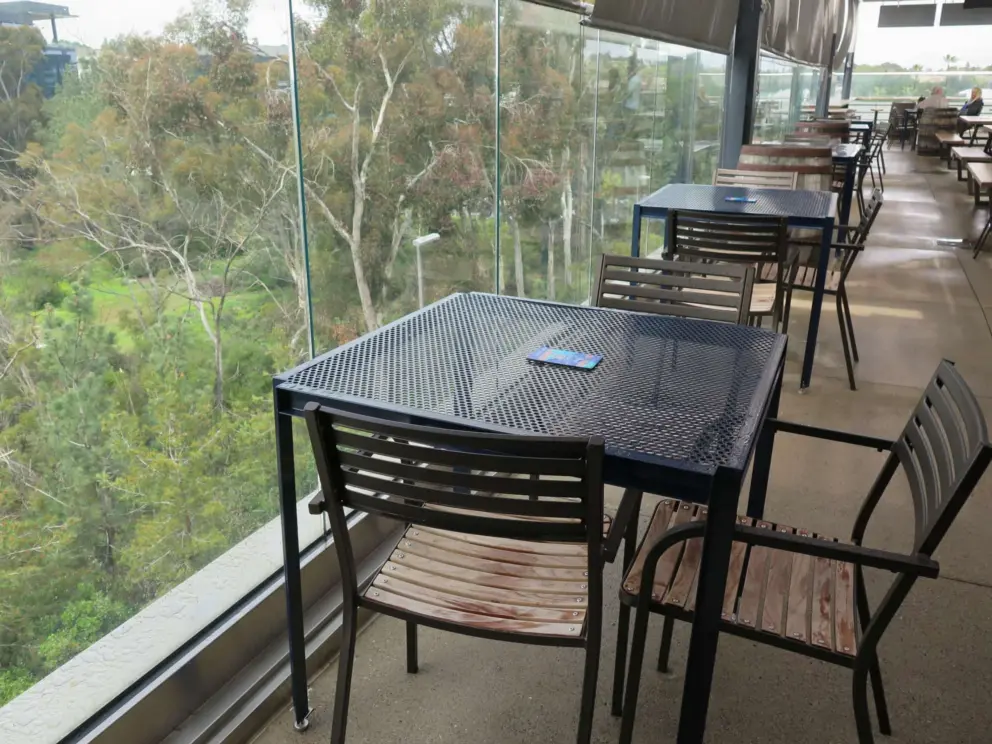 Seating with views! At the very top of the sky deck. 