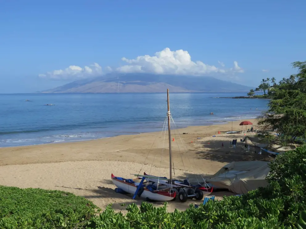 Wailea Beach, peaceful in the early morning. 