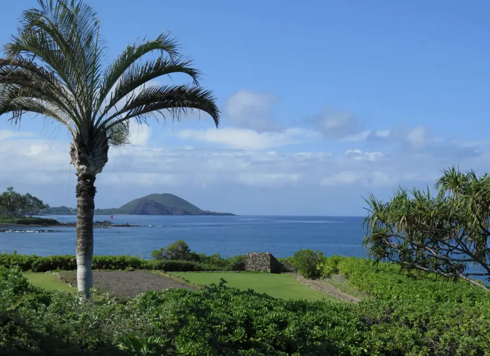 Wailea Point, where you see a view of a headland in the distance. 