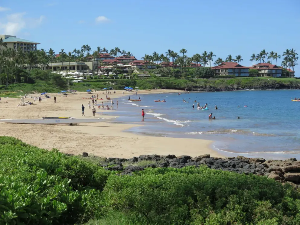 Wailea Beach Park as seen from the north. 