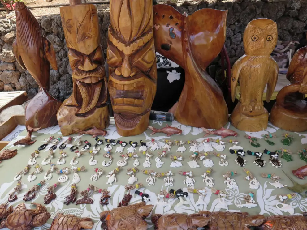 Carved decorations. 