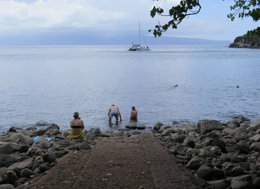 It's hard to get in the water. 