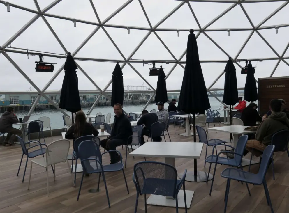 The public seating at Portside Pier is very nice!