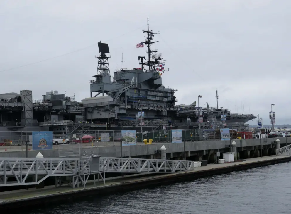 USS Midway, docked at Navy Pier. 