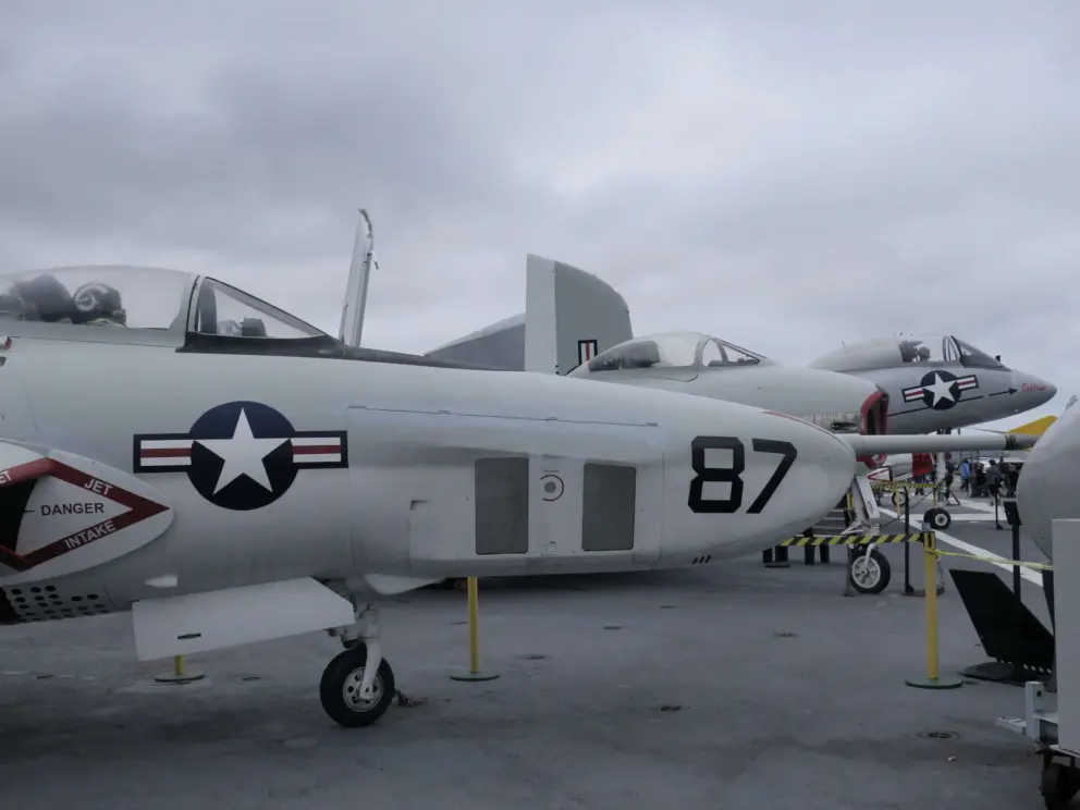Planes on the upper deck. 