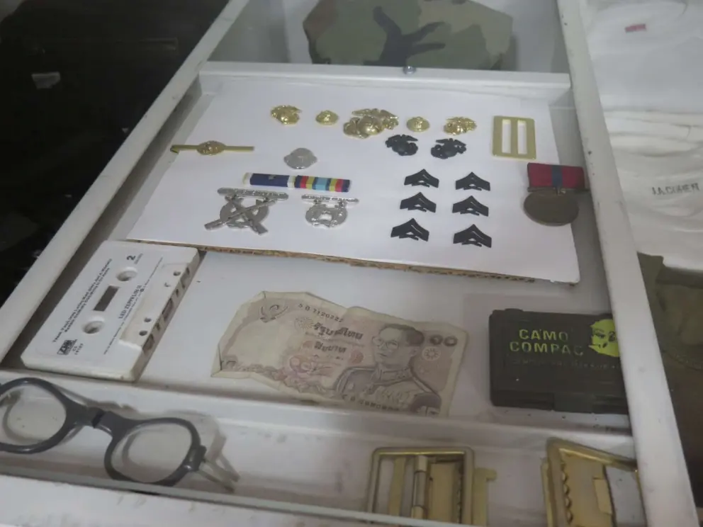 A sailor's belongings. 