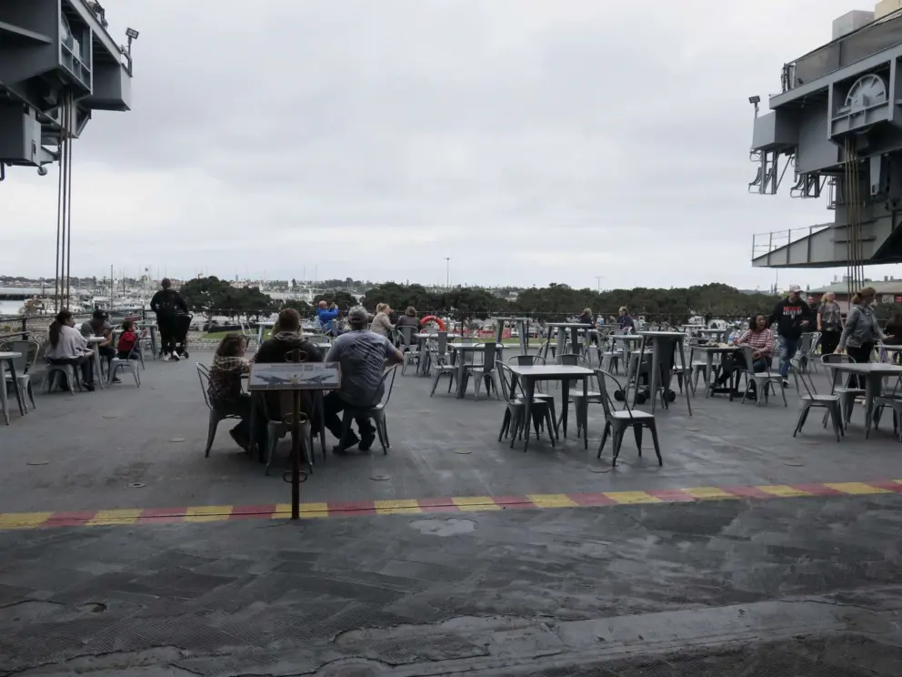Nice outdoor area at the middle deck. 