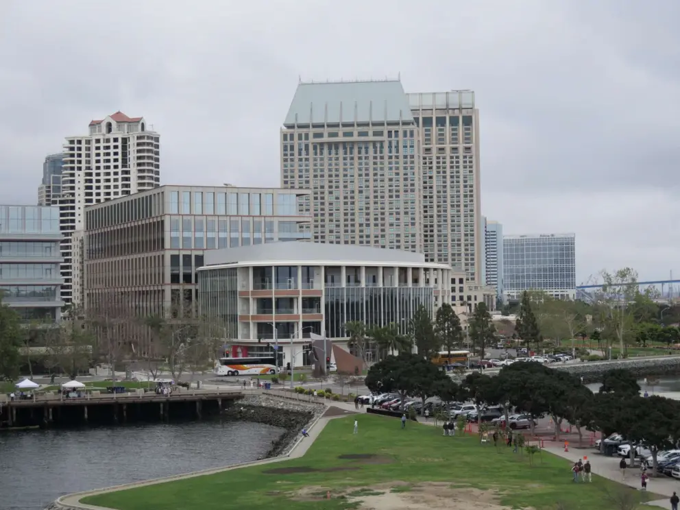 Manchester Grand Hyatt's two towers. 