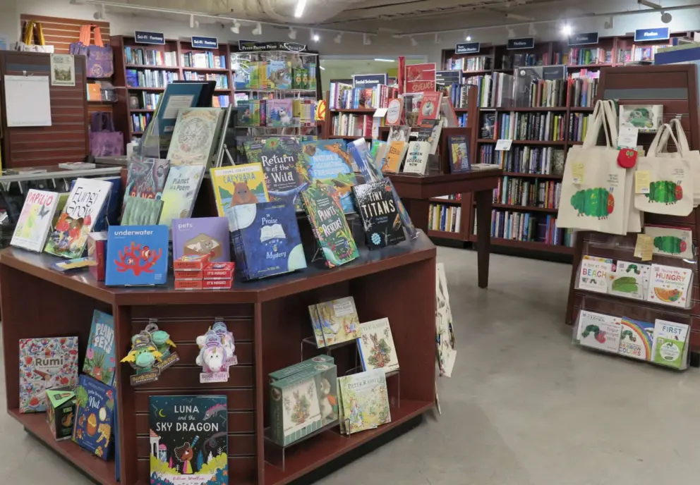 Children's books on display at the UCSD Bookstore.
